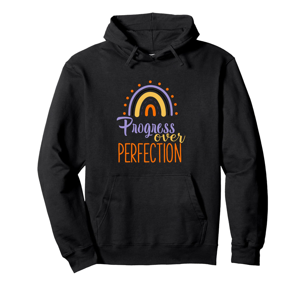Growth Mindset Progress Over Perfection Hoodie - Unique Graphic for Adults - T-Shirt, Sweatshirt, Hoodie