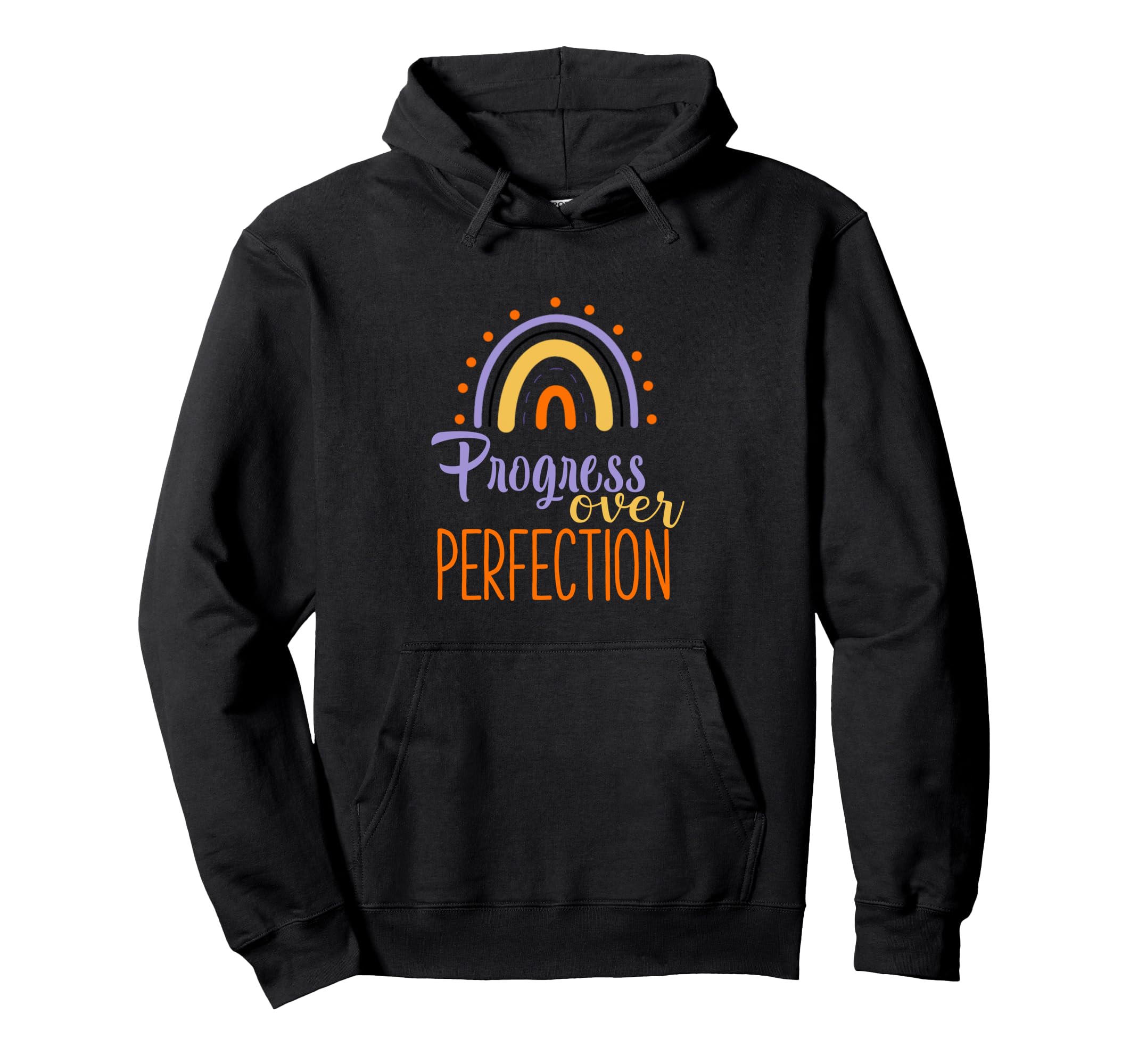 Growth Mindset Progress Over Perfection Hoodie - Unique Graphic for Adults - T-Shirt, Sweatshirt, Hoodie