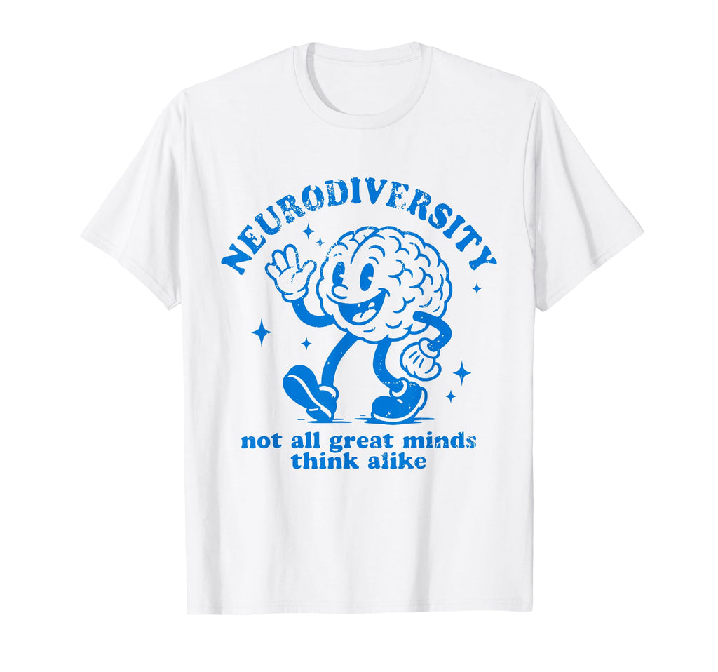 Funny Brain Neurodiversity Mental T-Shirt - Custom Art Print for Adults - T-Shirt, Sweatshirt, Hoodie