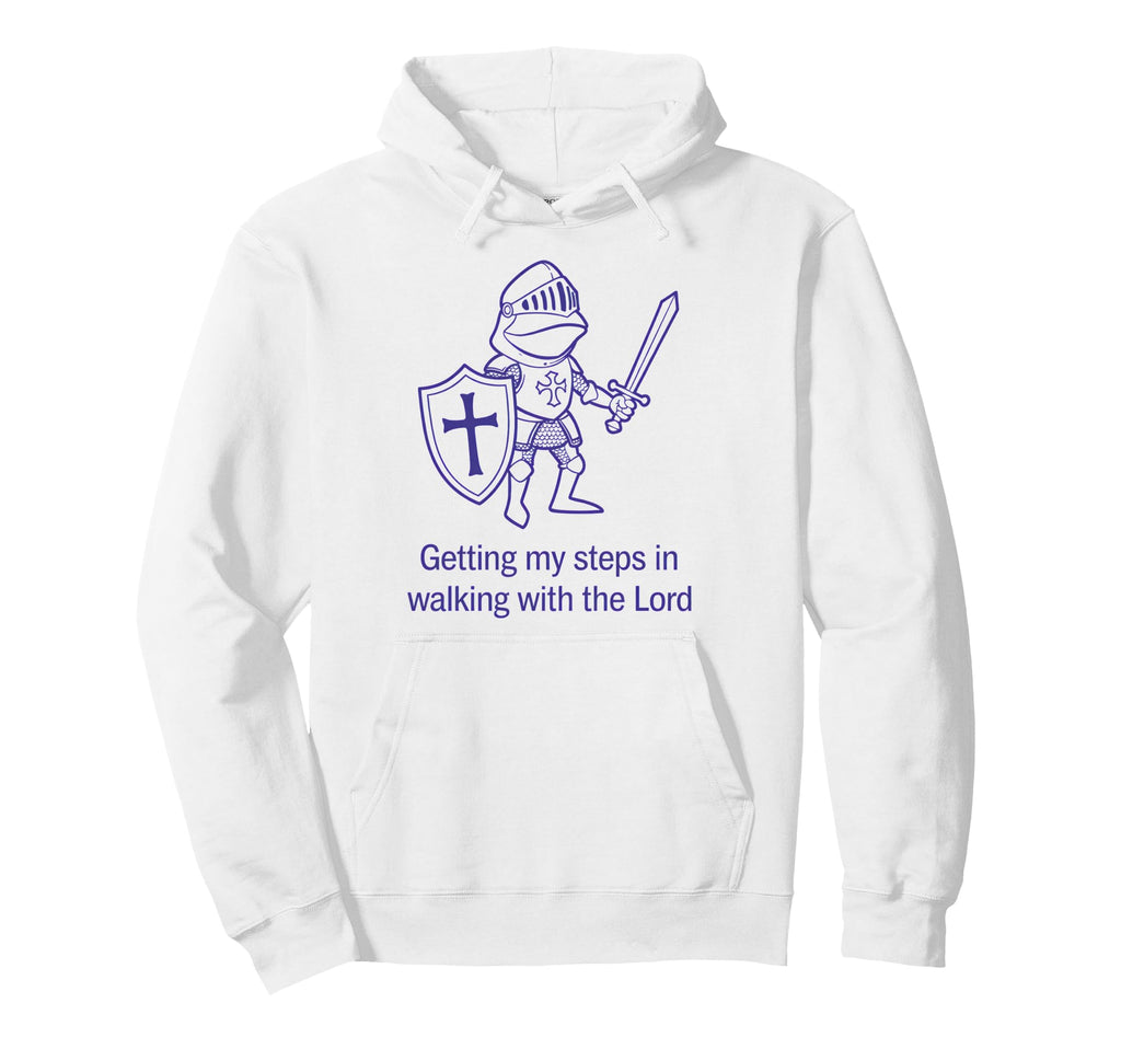 Getting My Steps Walking Lord Frog Hoodie - Fun Novelty Design for Adults - T-Shirt, Sweatshirt, Hoodie