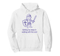 Getting My Steps Walking Lord Frog Hoodie - Fun Novelty Design for Adults - T-Shirt, Sweatshirt, Hoodie