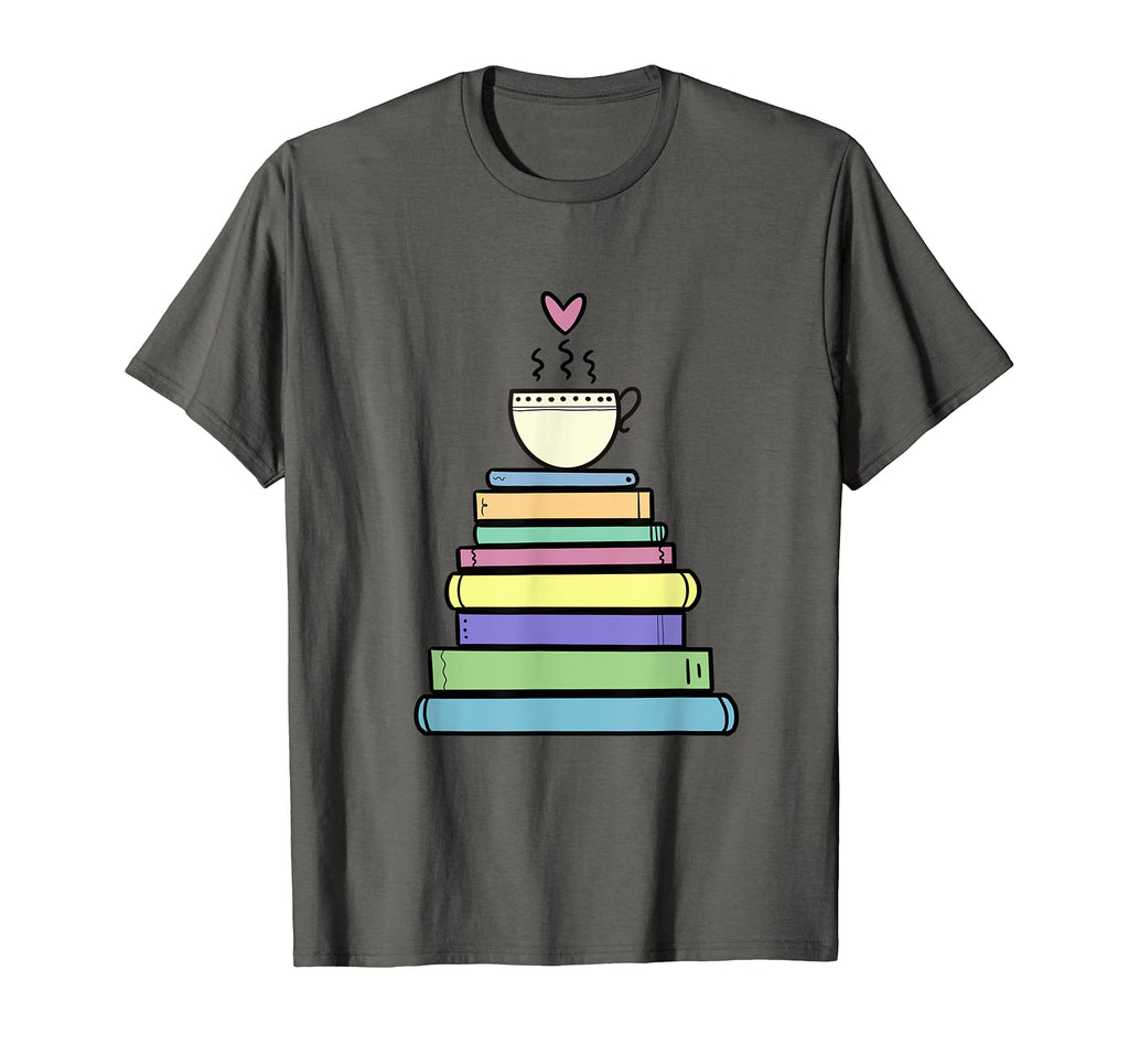 Tea Or Coffee And Books Reader T-Shirt - Custom Art Print Unisex - T-Shirt, Sweatshirt, Hoodie