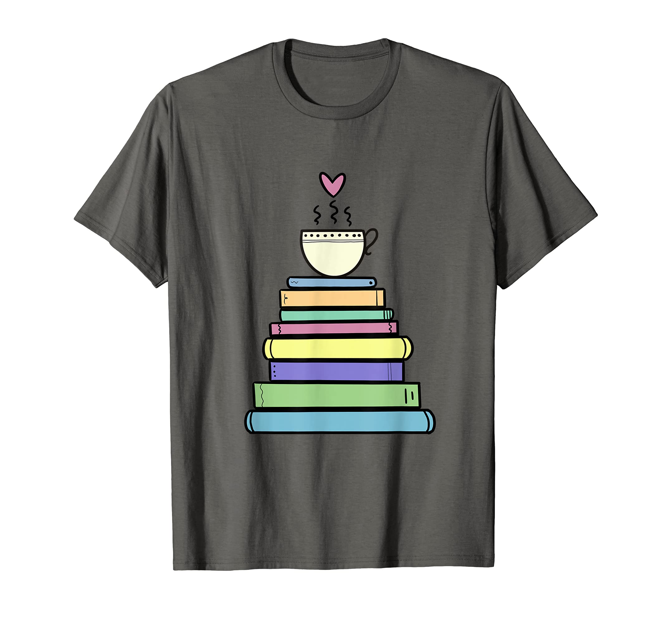 Tea Or Coffee And Books Reader T-Shirt - Custom Art Print Unisex - T-Shirt, Sweatshirt, Hoodie