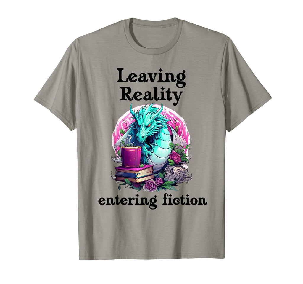 Leaving Reality Entering Fiction Book T-Shirt - Trendy Graphic for Adults - T-Shirt, Sweatshirt, Hoodie