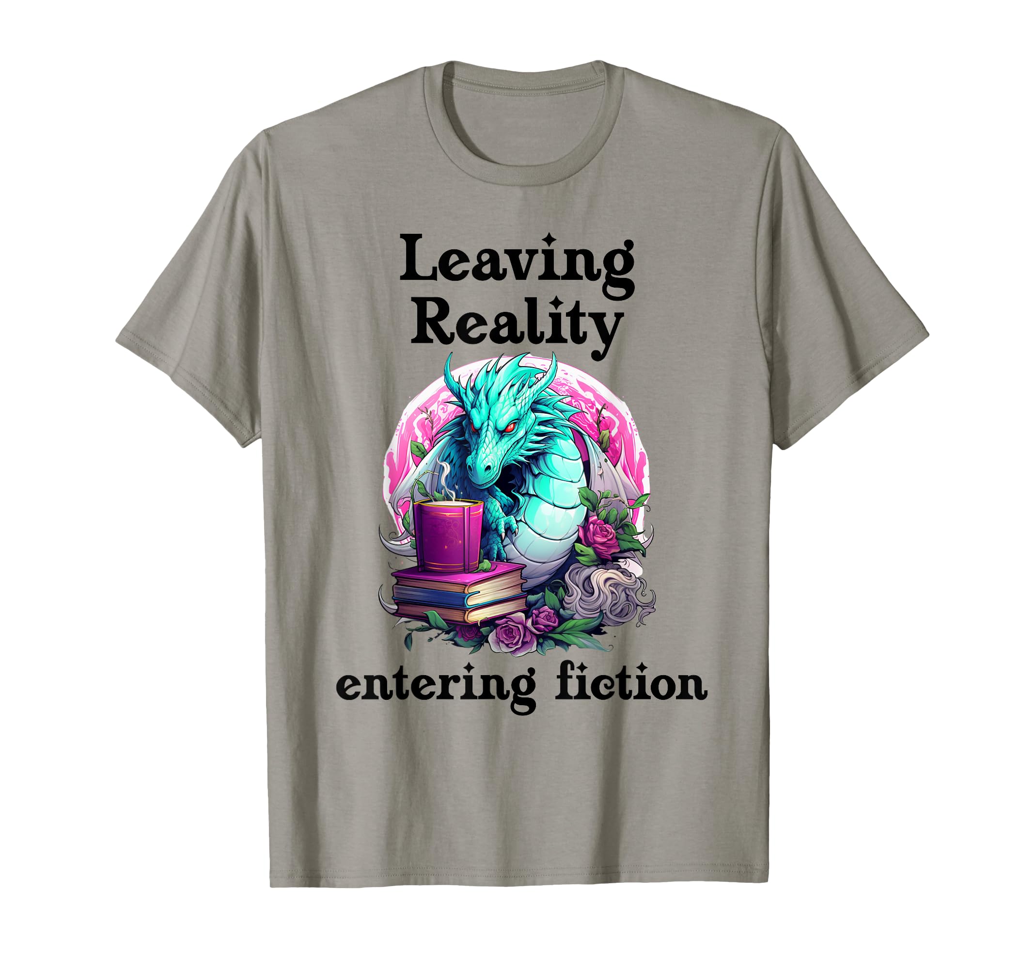 Leaving Reality Entering Fiction Book T-Shirt - Trendy Graphic for Adults - T-Shirt, Sweatshirt, Hoodie