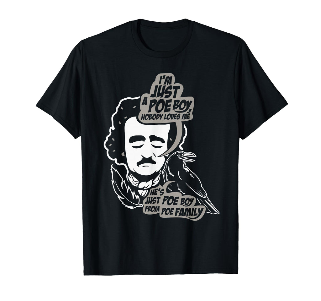 Edgar Allan Poe Raven Gothic T-Shirt - Fun Novelty Design for Adults - T-Shirt, Sweatshirt, Hoodie