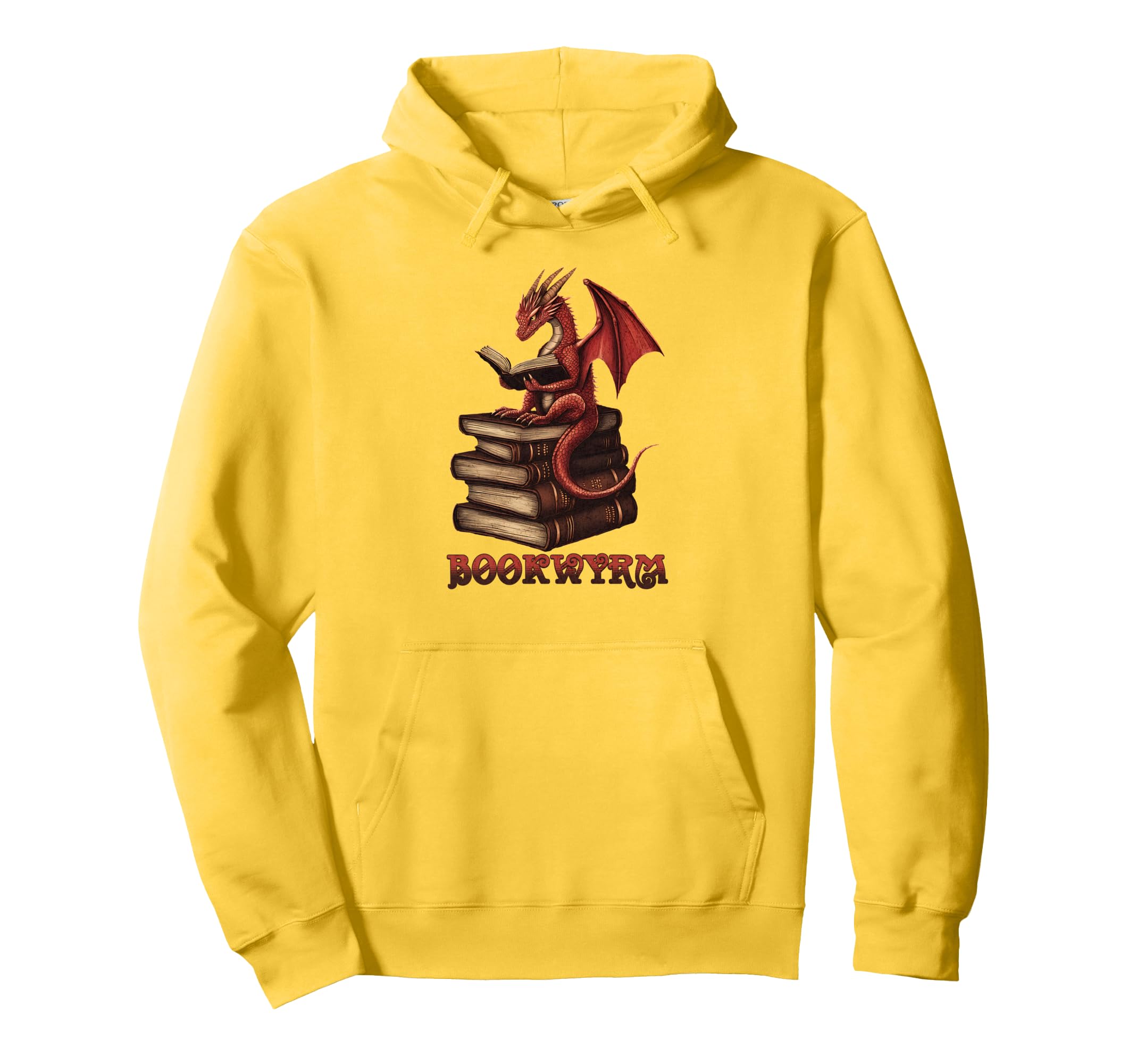 Bookworm Book Dragon Hoodie - Casual Everyday Wear Unisex - T-Shirt, Sweatshirt, Hoodie