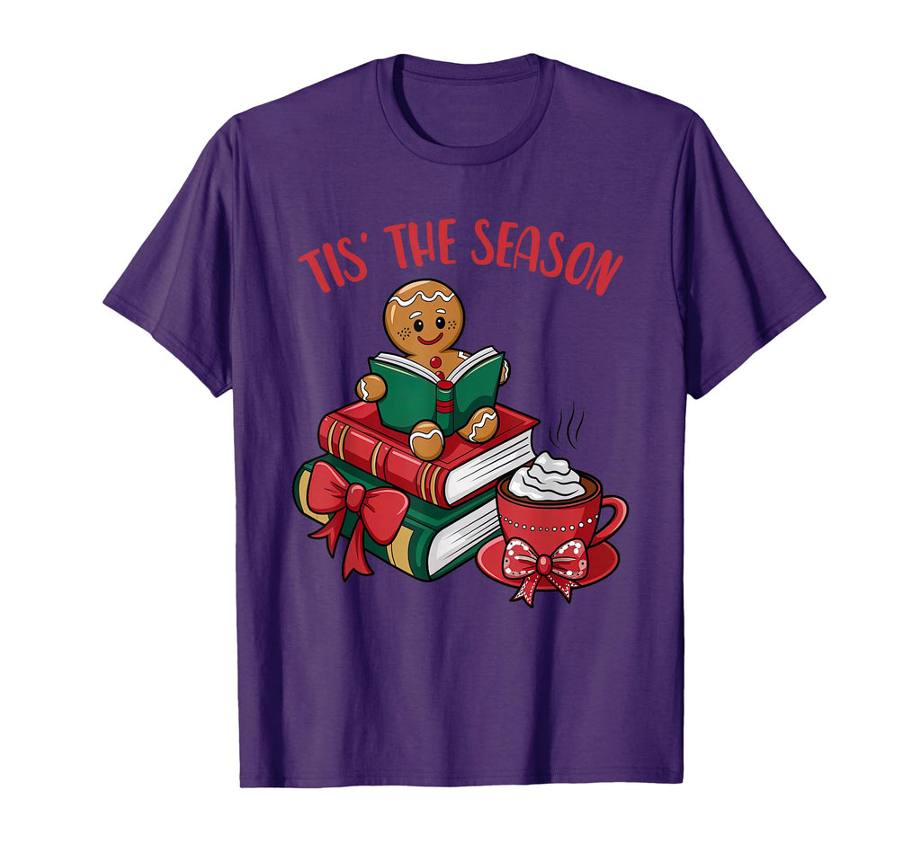 Gingerbread Reading Book Nerd Bookish T-Shirt - Unique Graphic Unisex - T-Shirt, Sweatshirt, Hoodie