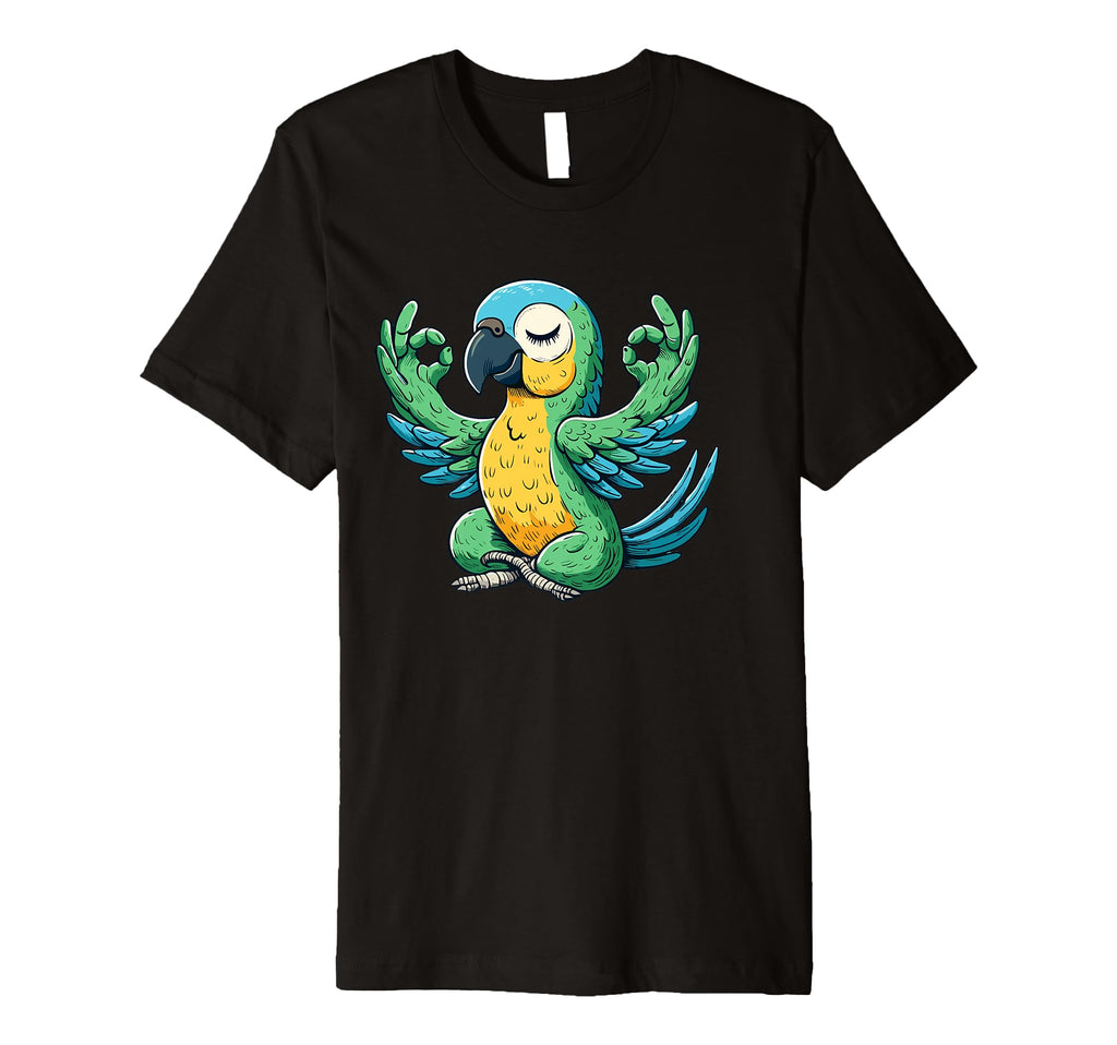 Meditation Parrot Yoga Pose Relaxing Animal T-Shirt - Graphic Print Unisex - T-Shirt, Sweatshirt, Hoodie