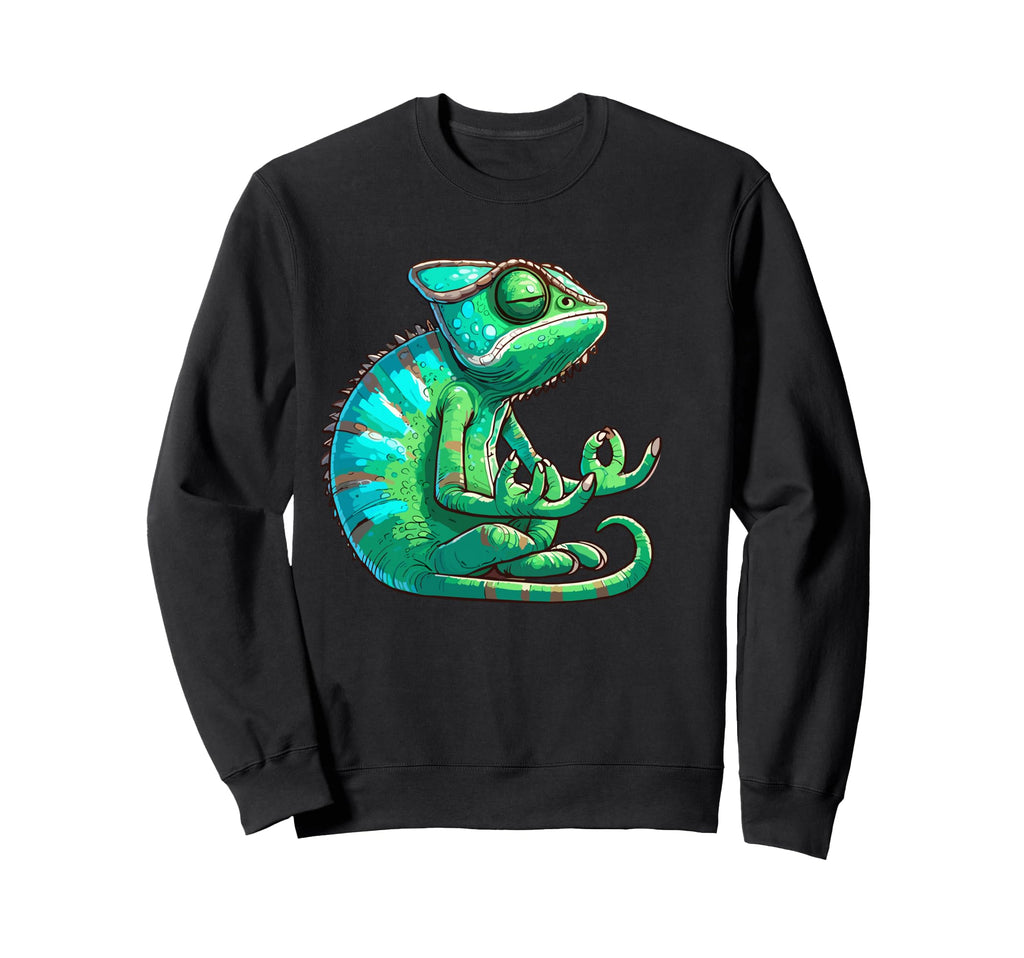 Meditation Chameleon Yoga Pose Sweatshirt - Streetwear Style Men Women - T-Shirt, Sweatshirt, Hoodie