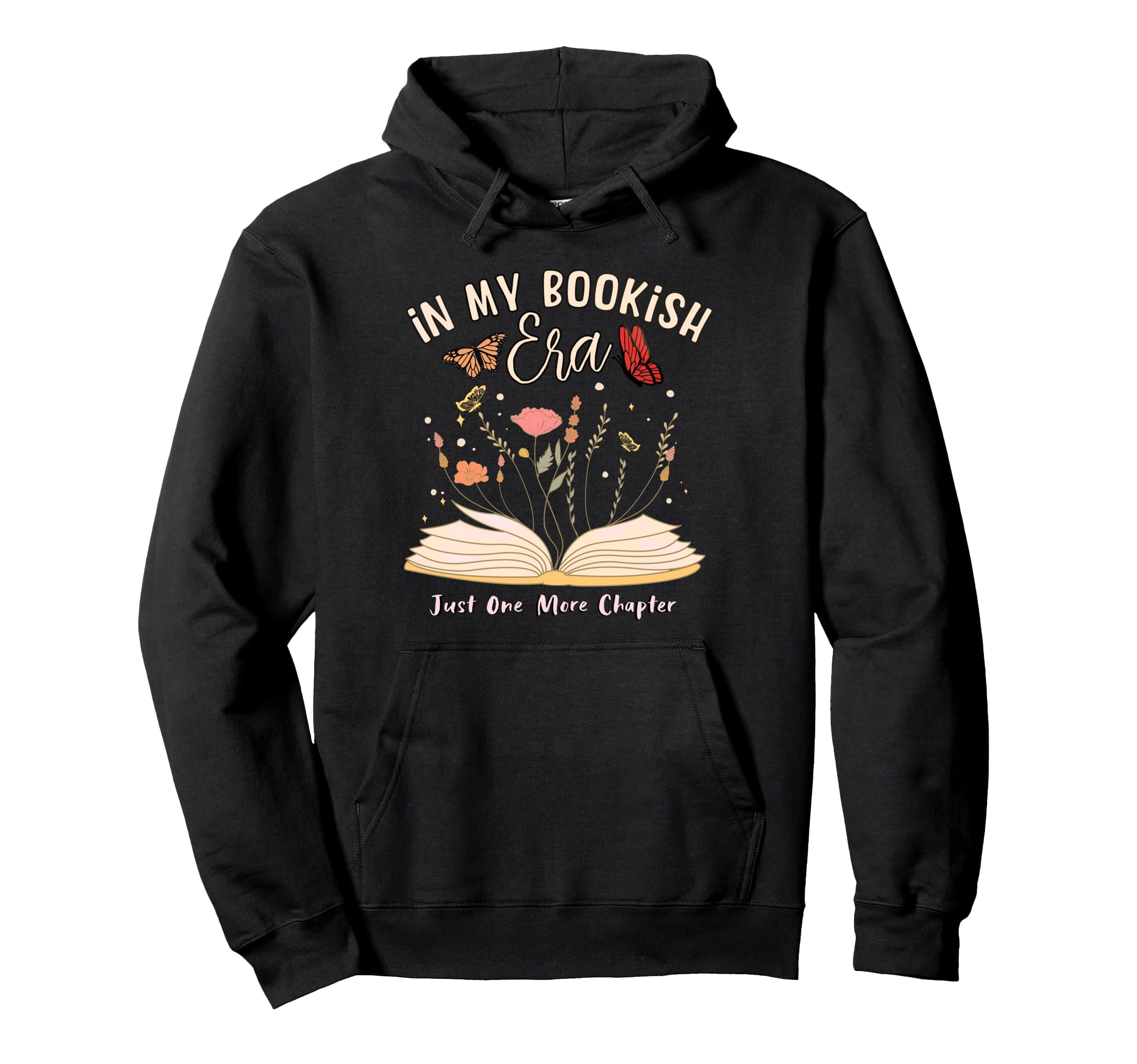 My Bookish Era Book Lover Open Book And Hoodie - Novelty Apparel Unisex - T-Shirt, Sweatshirt, Hoodie