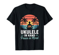 Ukulele Hand Peace Mind Beach Meditation T-Shirt - Unique Graphic Unisex - T-Shirt, Sweatshirt, Hoodie