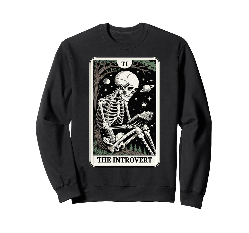 Introvert Tarot Indoorsy Antisocial Sweatshirt - Trendy Graphic for Adults - T-Shirt, Sweatshirt, Hoodie