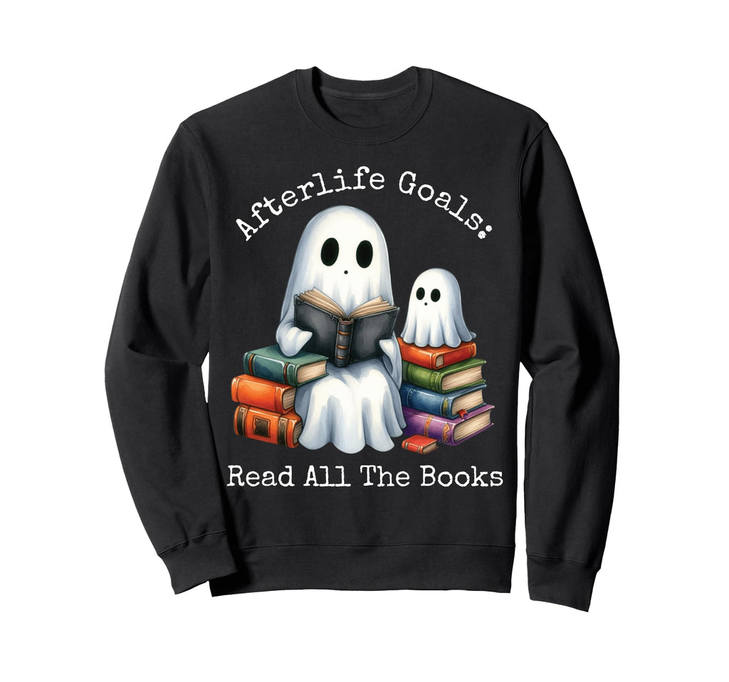 Bookish Ghost Reading Book Sweatshirt - Casual Everyday Wear for Adults - T-Shirt, Sweatshirt, Hoodie