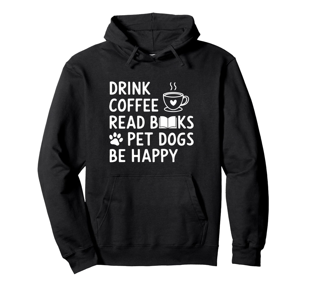 Coffee Dogs Books Lover Funny Book Hoodie - Unique Graphic for Adults - T-Shirt, Sweatshirt, Hoodie