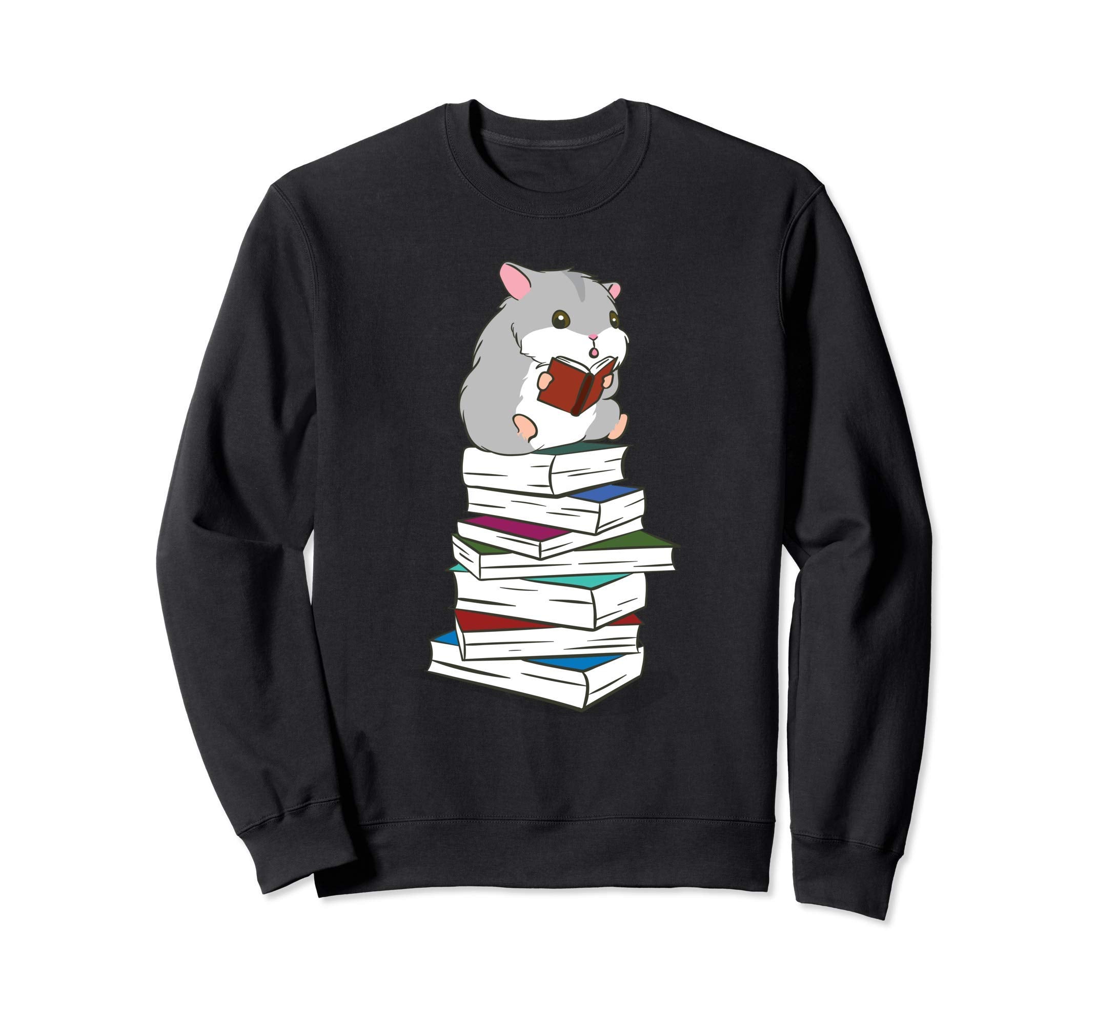 Reading And Hamster Funny Book Sweatshirt - Trendy Graphic Men Women - T-Shirt, Sweatshirt, Hoodie