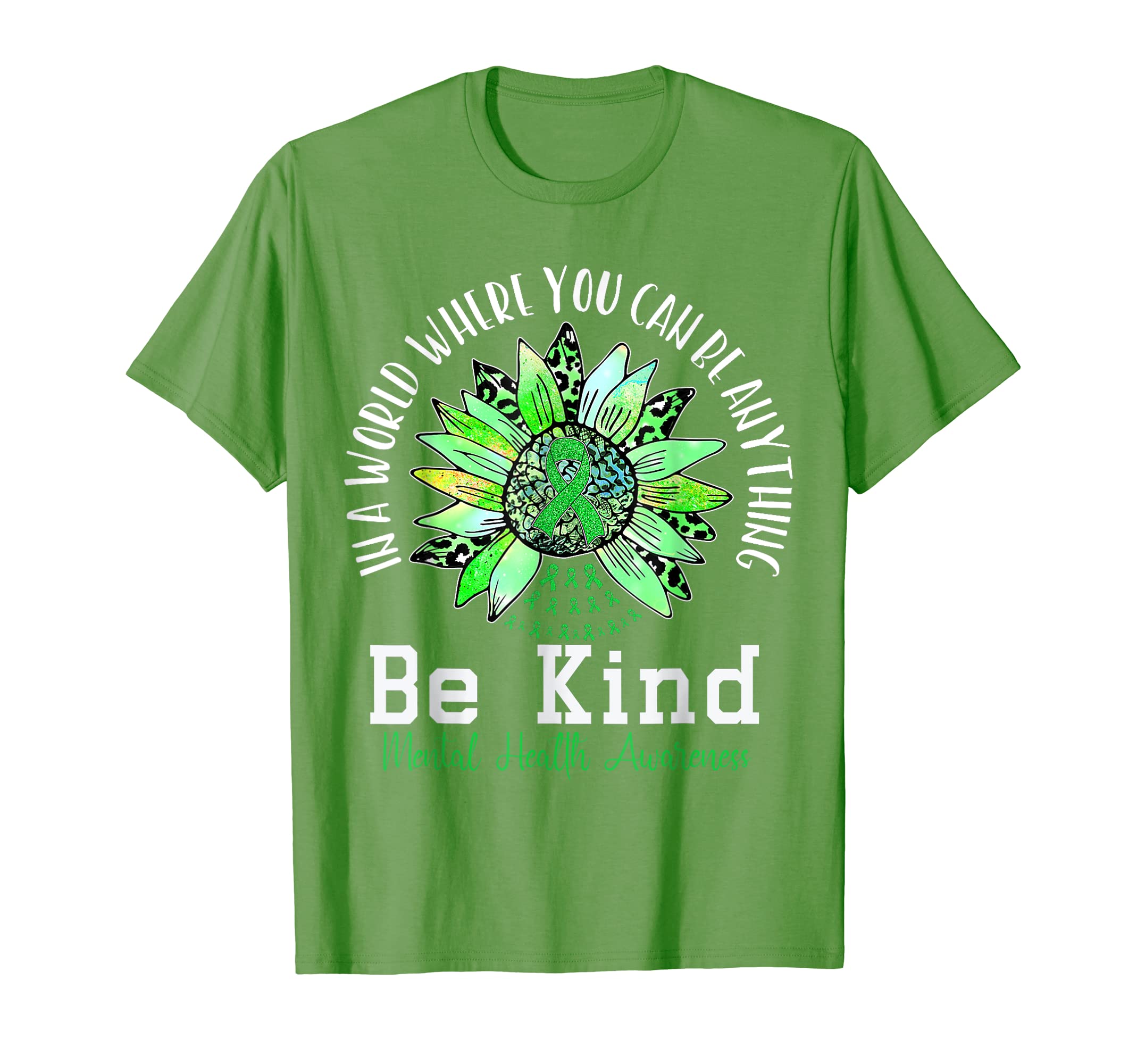 Be Kind Green Ribbon Sunflower T-Shirt - Streetwear Style for Adults - T-Shirt, Sweatshirt, Hoodie