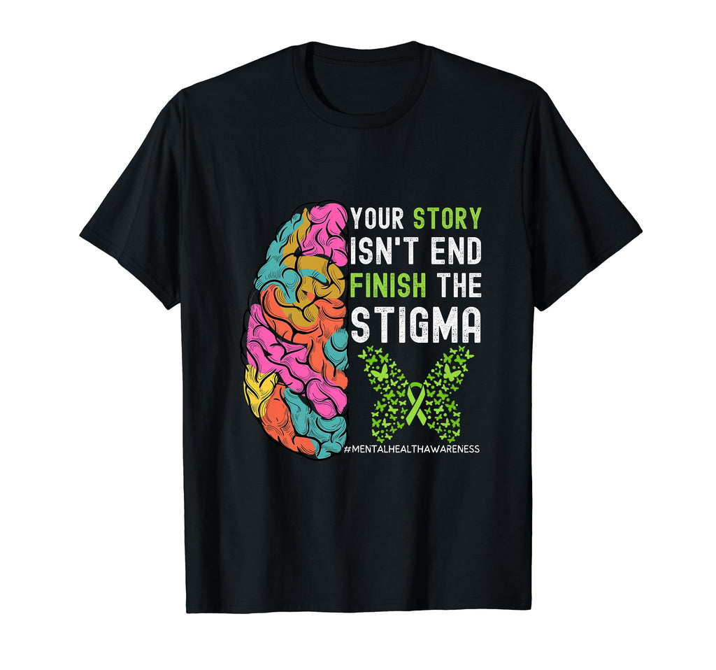 Your Story Isnt End Butterfly Brain T-Shirt - Novelty Apparel Men Women - T-Shirt, Sweatshirt, Hoodie