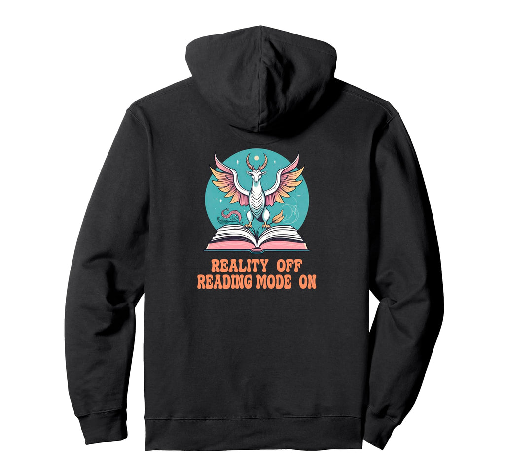 Book Worm Reality Off Book Stack Hoodie - Fun Novelty Design Men Women - T-Shirt, Sweatshirt, Hoodie