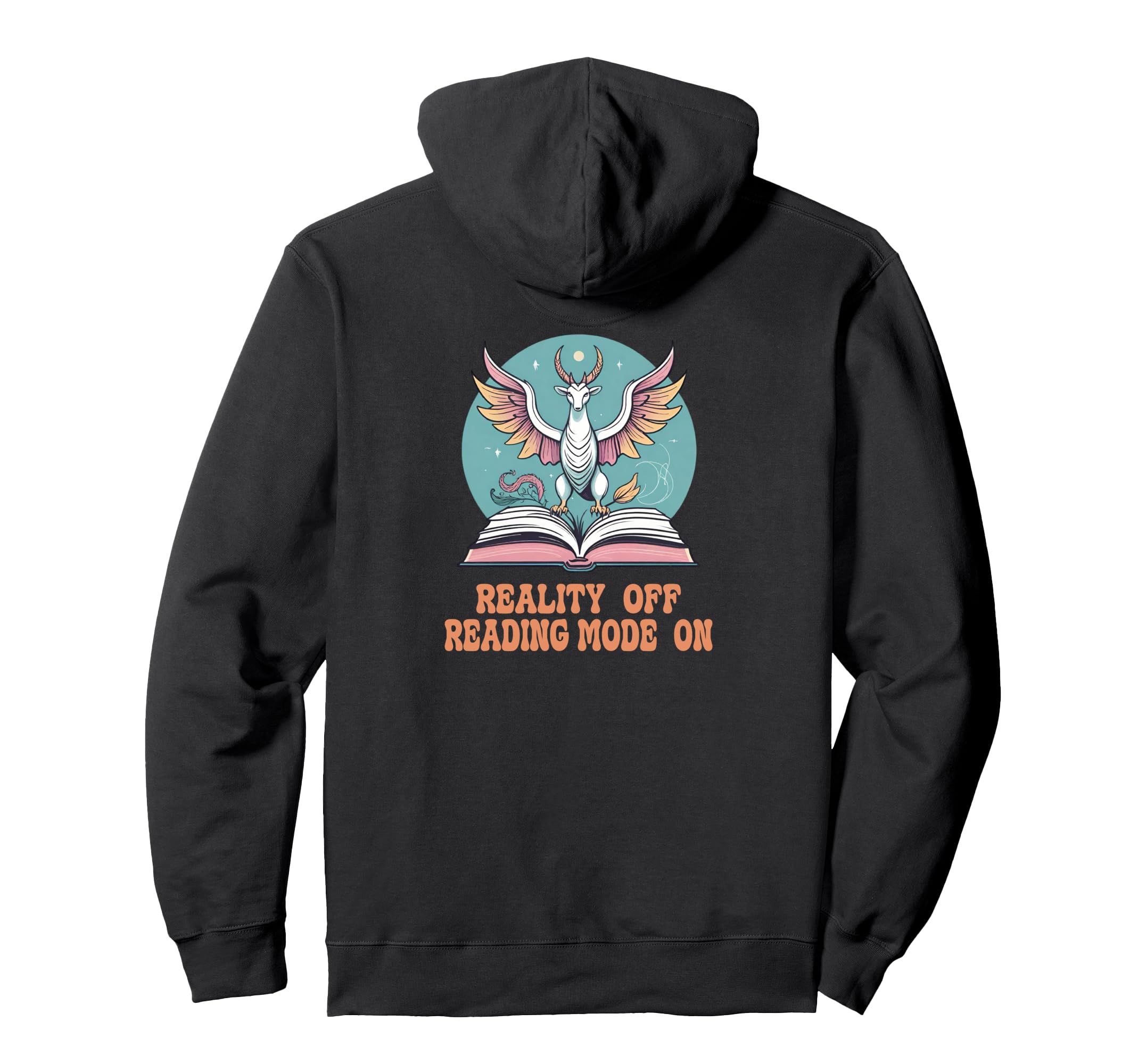 Book Worm Reality Off Book Stack Hoodie - Fun Novelty Design Men Women - T-Shirt, Sweatshirt, Hoodie