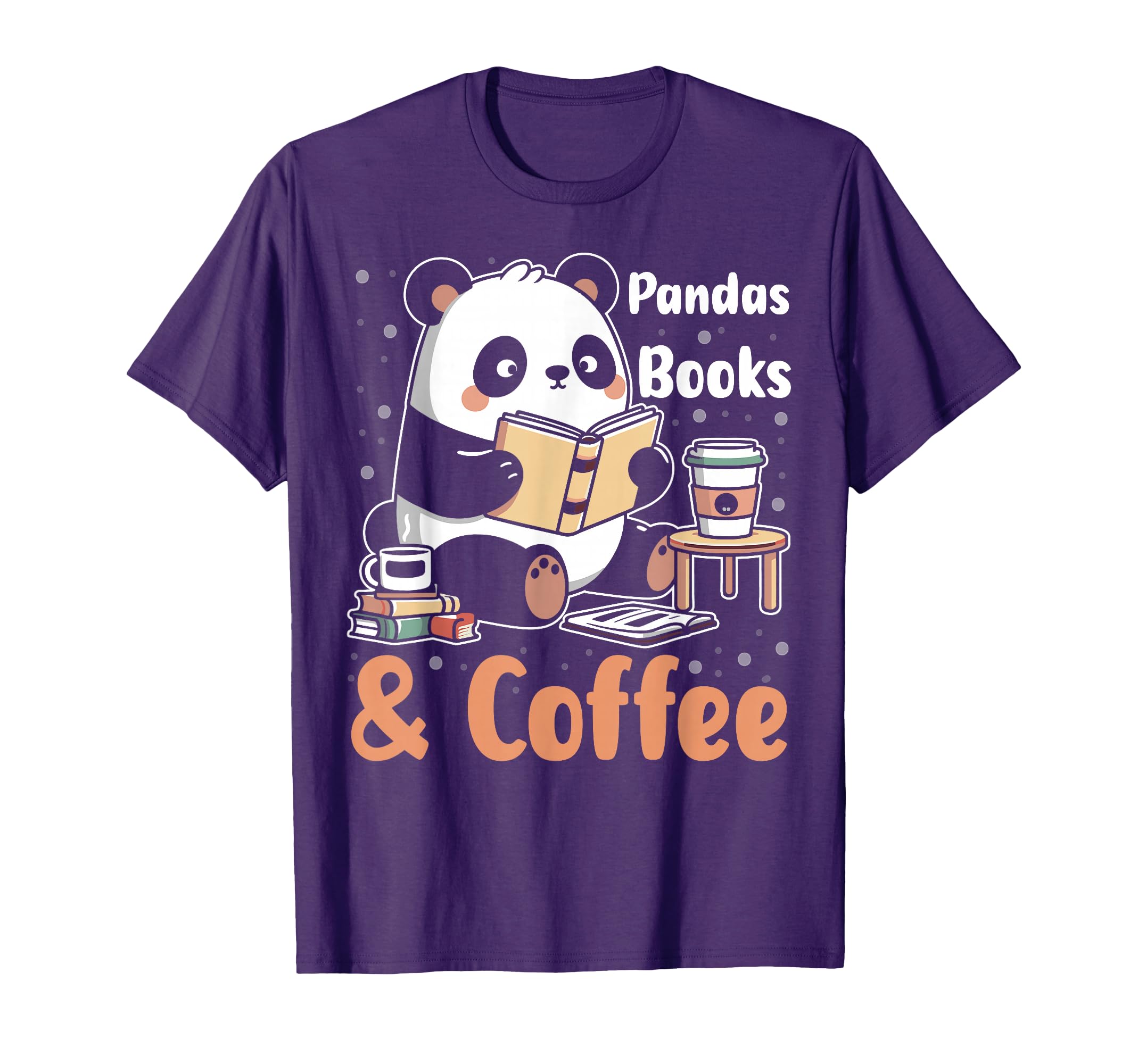 Panda Lover Book Reader Coffee Drinker T-Shirt - Unique Graphic Men Women - T-Shirt, Sweatshirt, Hoodie