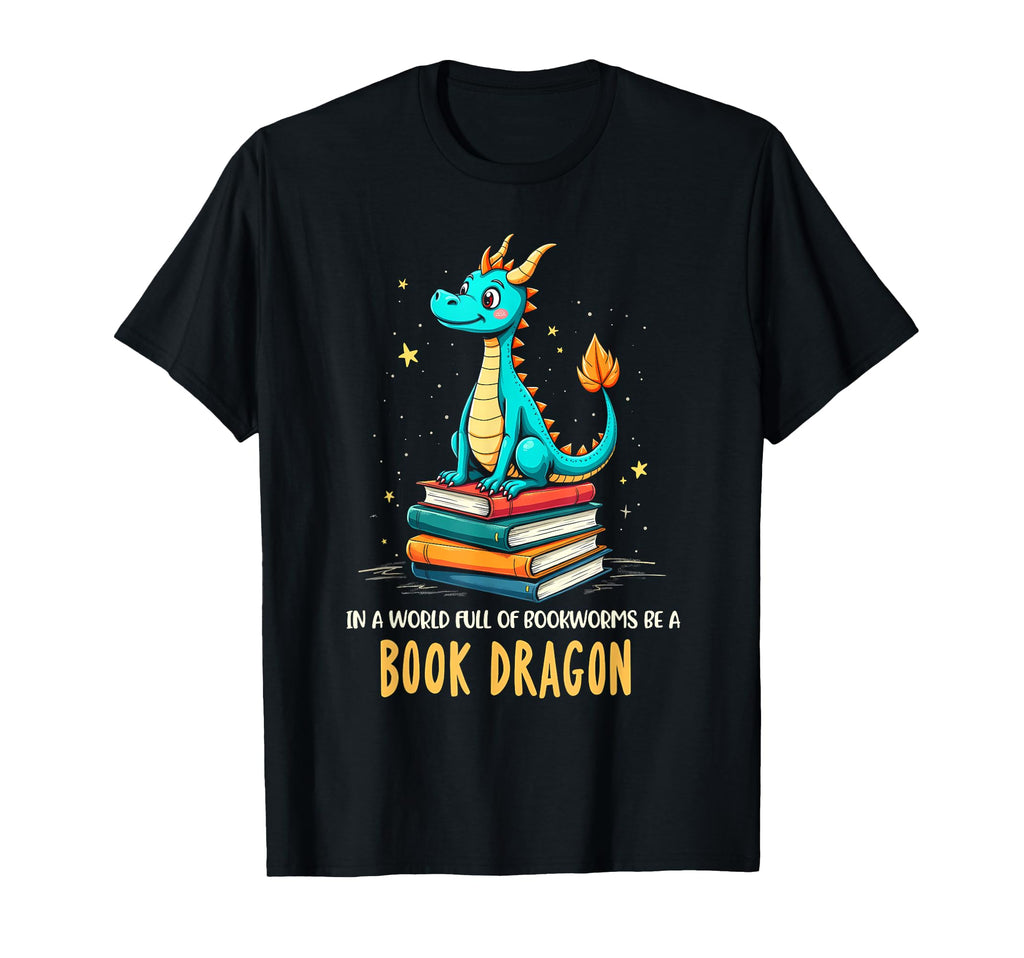 Unique Book Dragon Message Happy Reading T-Shirt - Streetwear Style Unisex - T-Shirt, Sweatshirt, Hoodie