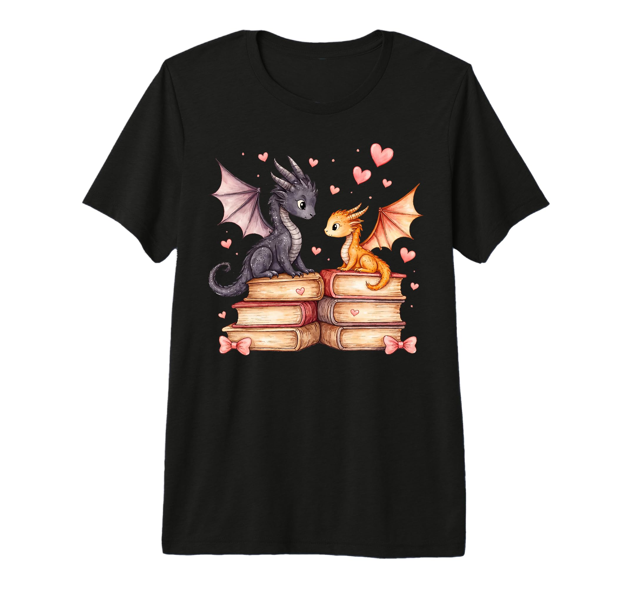 Dragons Couple Reading Books Fantasy T-Shirt - Streetwear Style Unisex - T-Shirt, Sweatshirt, Hoodie