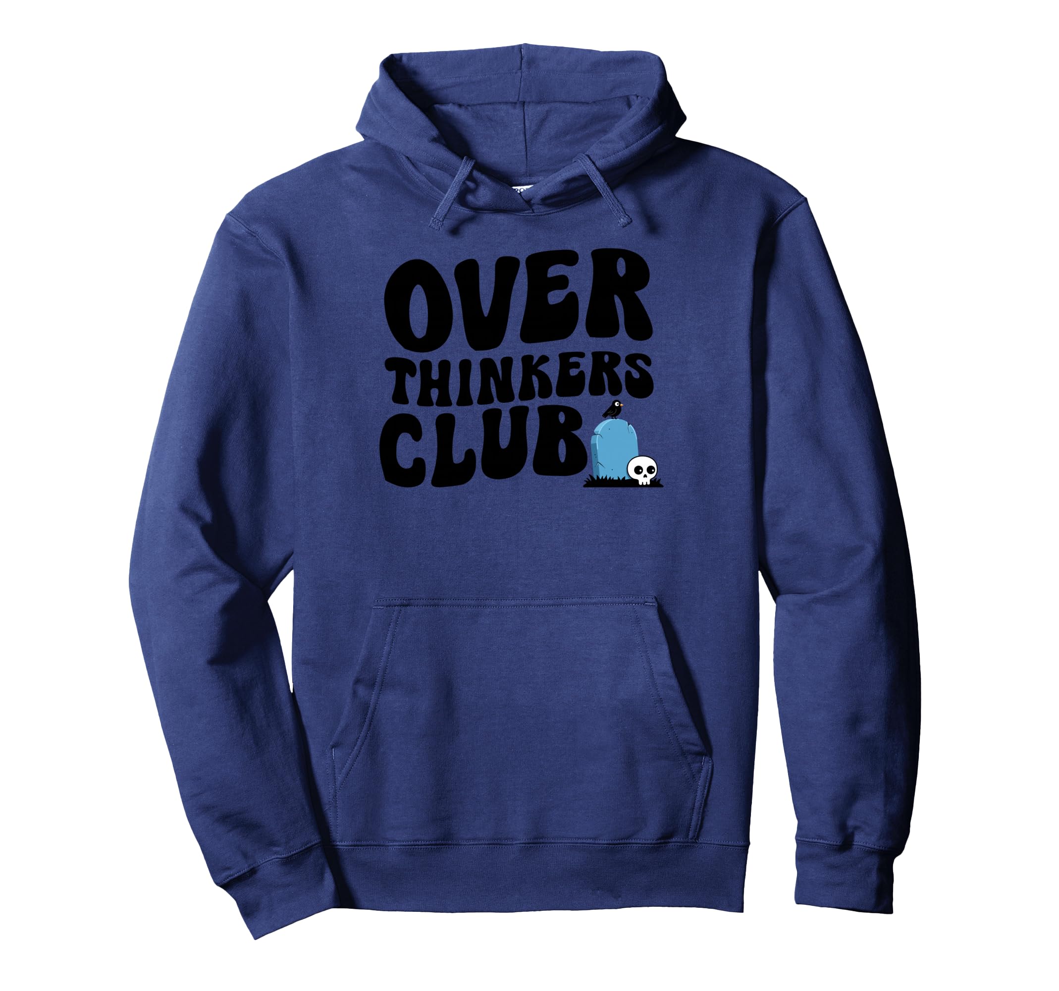 Overthinkers Club Hoodie - Fun Novelty Design Men Women - T-Shirt, Sweatshirt, Hoodie