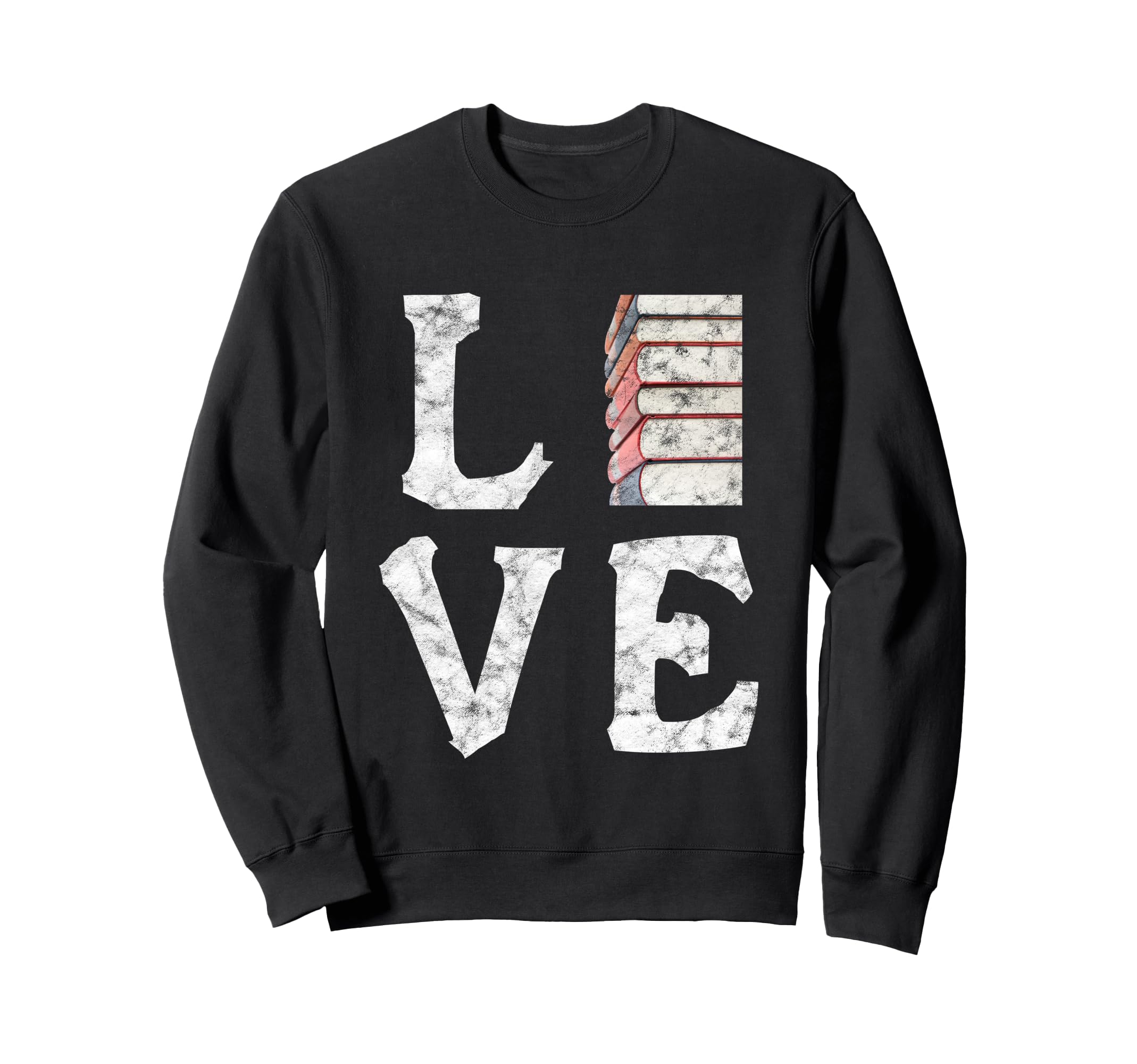 Love Books Book Stack Nerd Sweatshirt - Casual Everyday Wear Men Women - T-Shirt, Sweatshirt, Hoodie