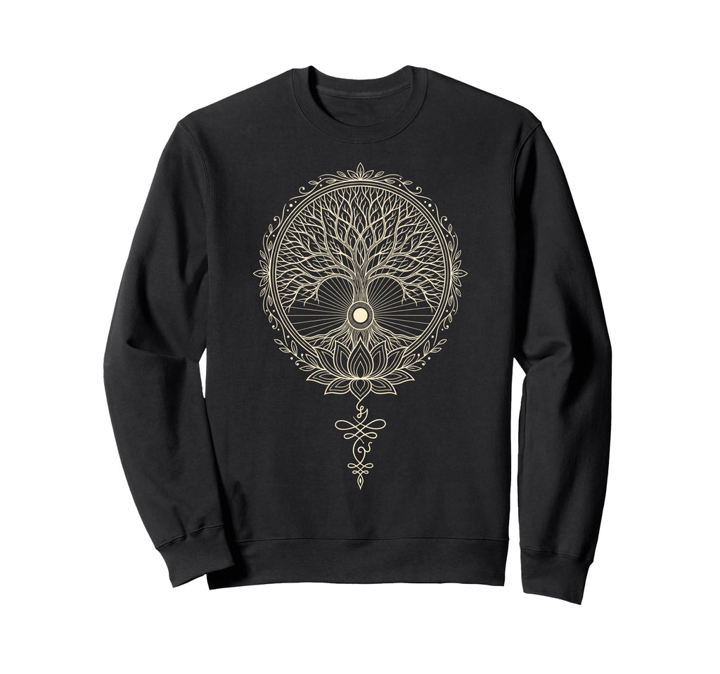 Sacred Yoga Tree Meditation Om Sweatshirt - Graphic Print for Adults - T-Shirt, Sweatshirt, Hoodie