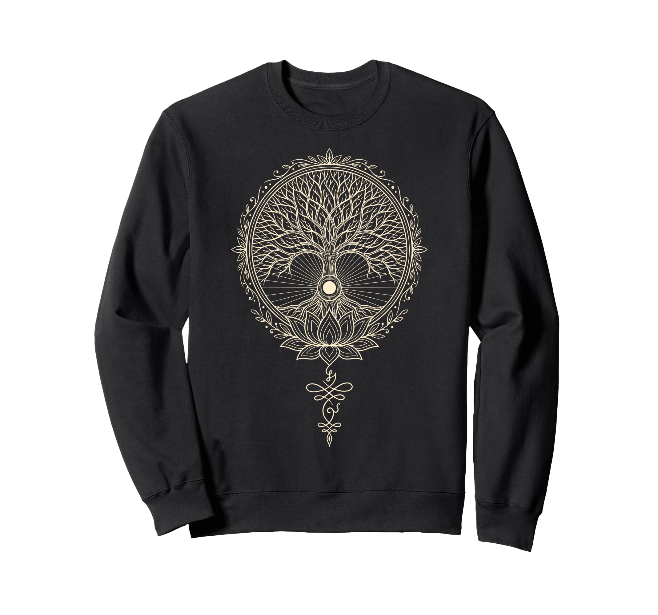 Sacred Yoga Tree Meditation Om Sweatshirt - Graphic Print for Adults - T-Shirt, Sweatshirt, Hoodie