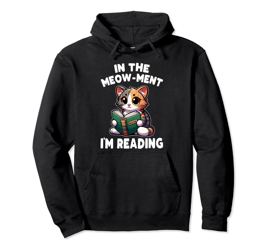 Reading Book Cat Library Reading Hoodie - Custom Art Print for Adults - T-Shirt, Sweatshirt, Hoodie