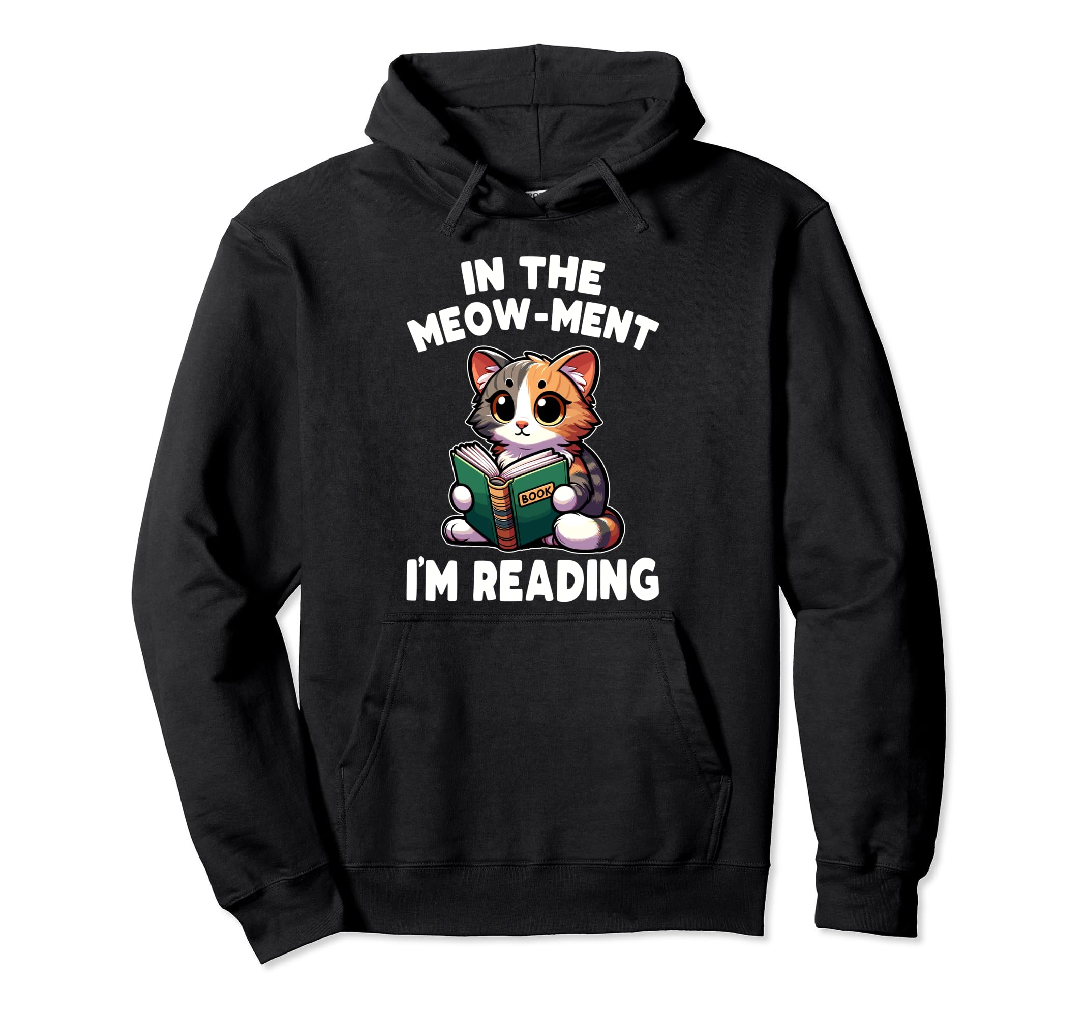 Reading Book Cat Library Reading Hoodie - Custom Art Print for Adults - T-Shirt, Sweatshirt, Hoodie