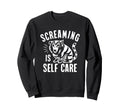 Screaming Is Self Care Funny Cat Sweatshirt - Aesthetic Graphic for Adults - T-Shirt, Sweatshirt, Hoodie