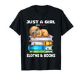 Reading Sloth Just Who Loves Sloths T-Shirt - Minimalist Print Men Women - T-Shirt, Sweatshirt, Hoodie