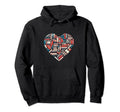 Heart Library Books Book Reading Bookworm Hoodie - Graphic Print Men Women - T-Shirt, Sweatshirt, Hoodie