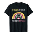 Teacher Progress Over Perfection Back To T-Shirt - Minimalist Print Unisex - T-Shirt, Sweatshirt, Hoodie