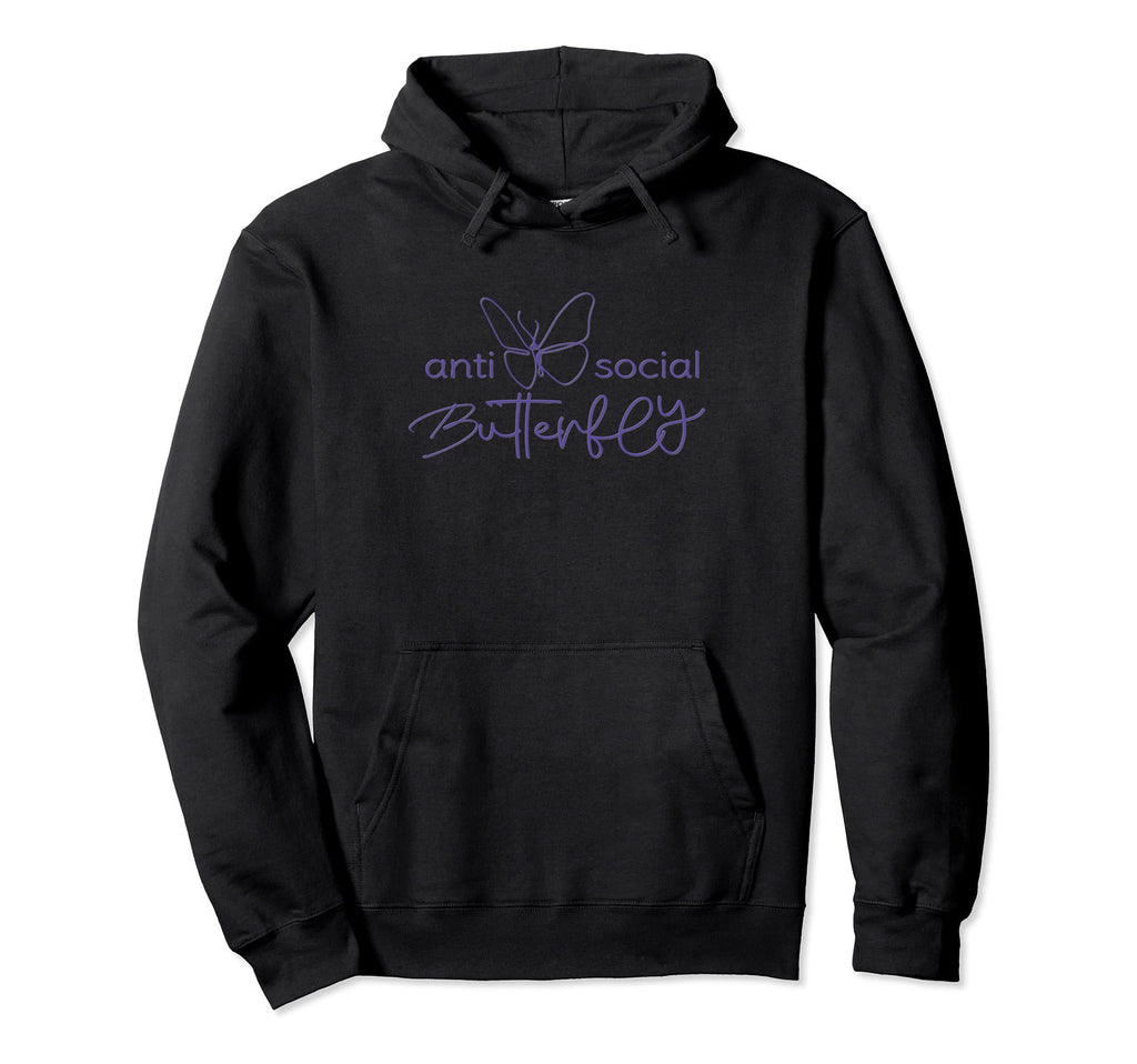 Clever Antisocial Butterfly Her Hoodie - Streetwear Style Men Women - T-Shirt, Sweatshirt, Hoodie