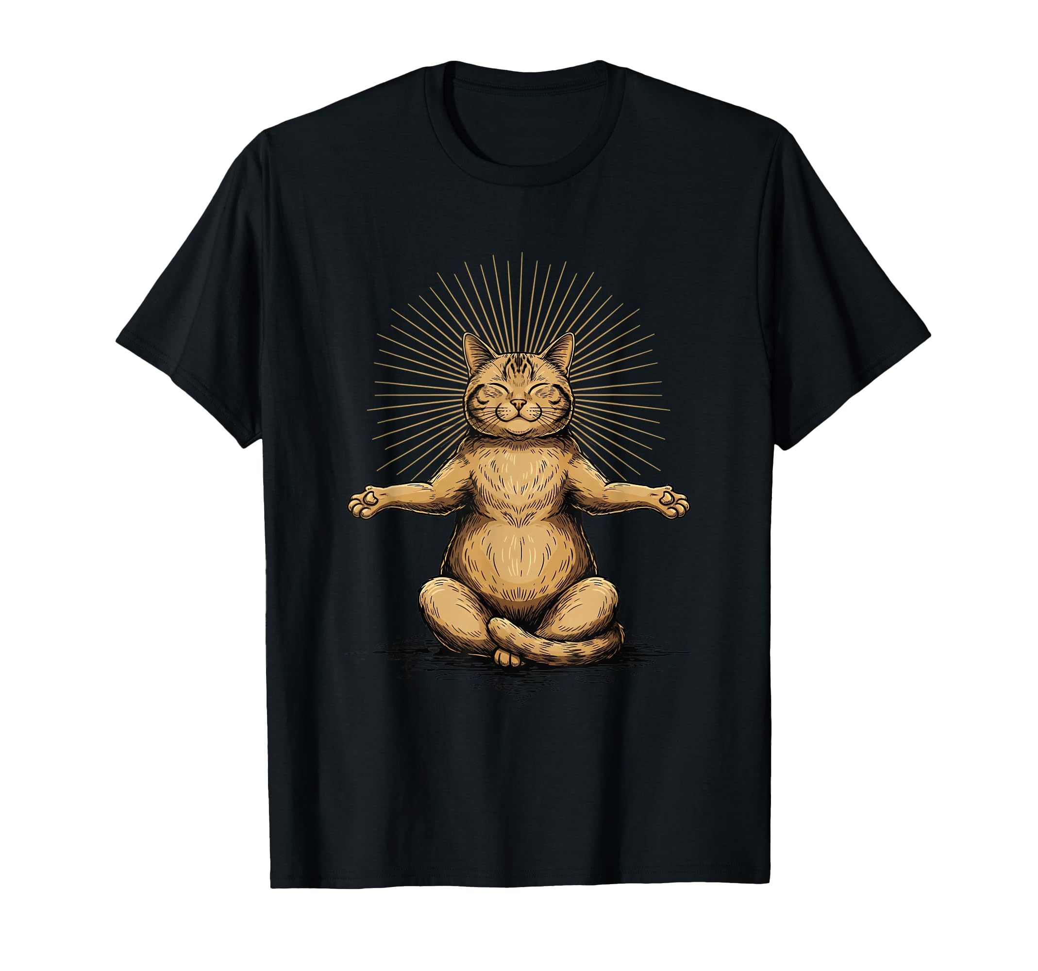 Zen Cat Meditation Yoga Pose Wellness T-Shirt - Trendy Graphic for Adults - T-Shirt, Sweatshirt, Hoodie
