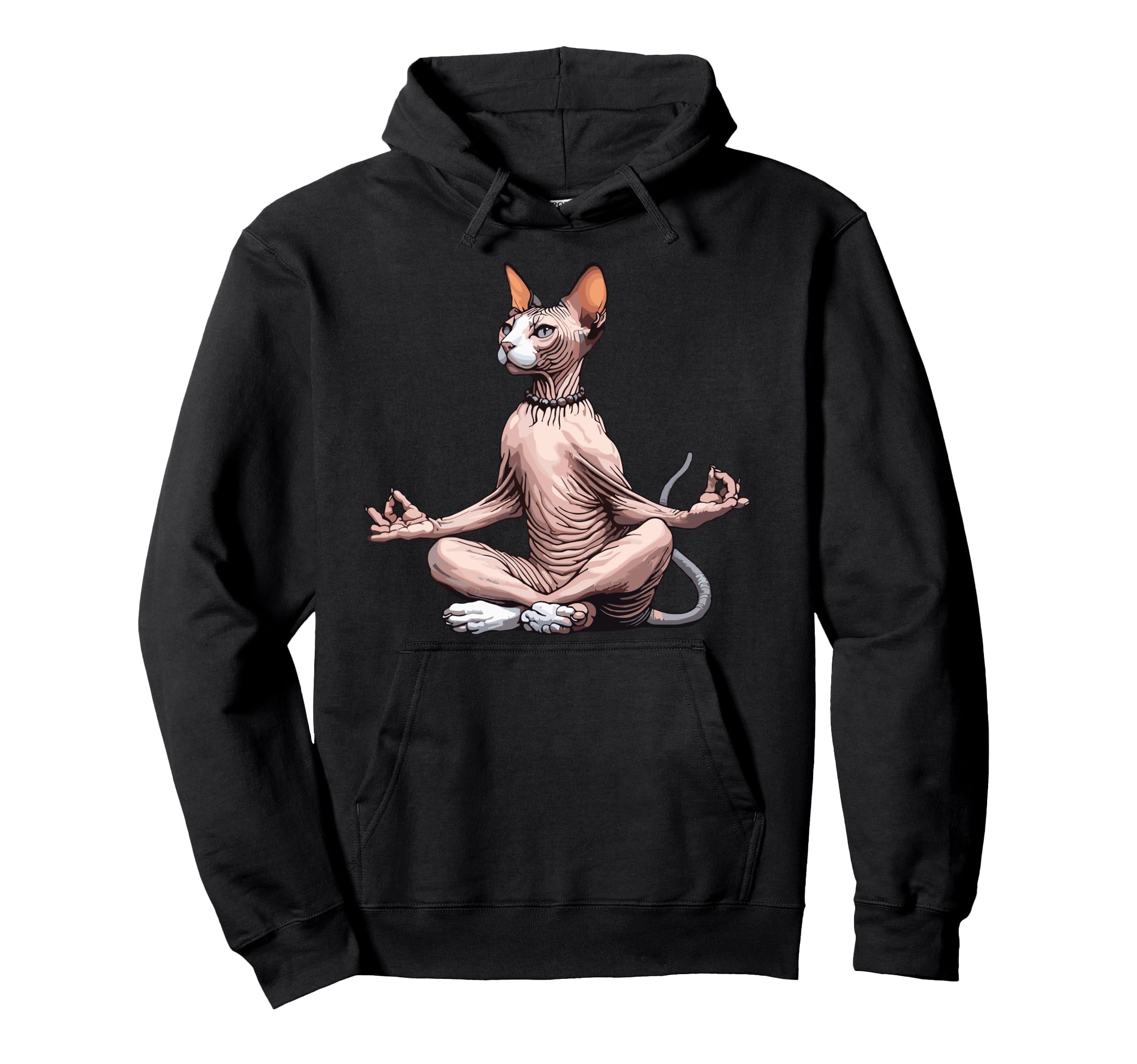 Meditation Sphynx Yoga Pose Relaxing Hoodie - Trendy Graphic Men Women - T-Shirt, Sweatshirt, Hoodie