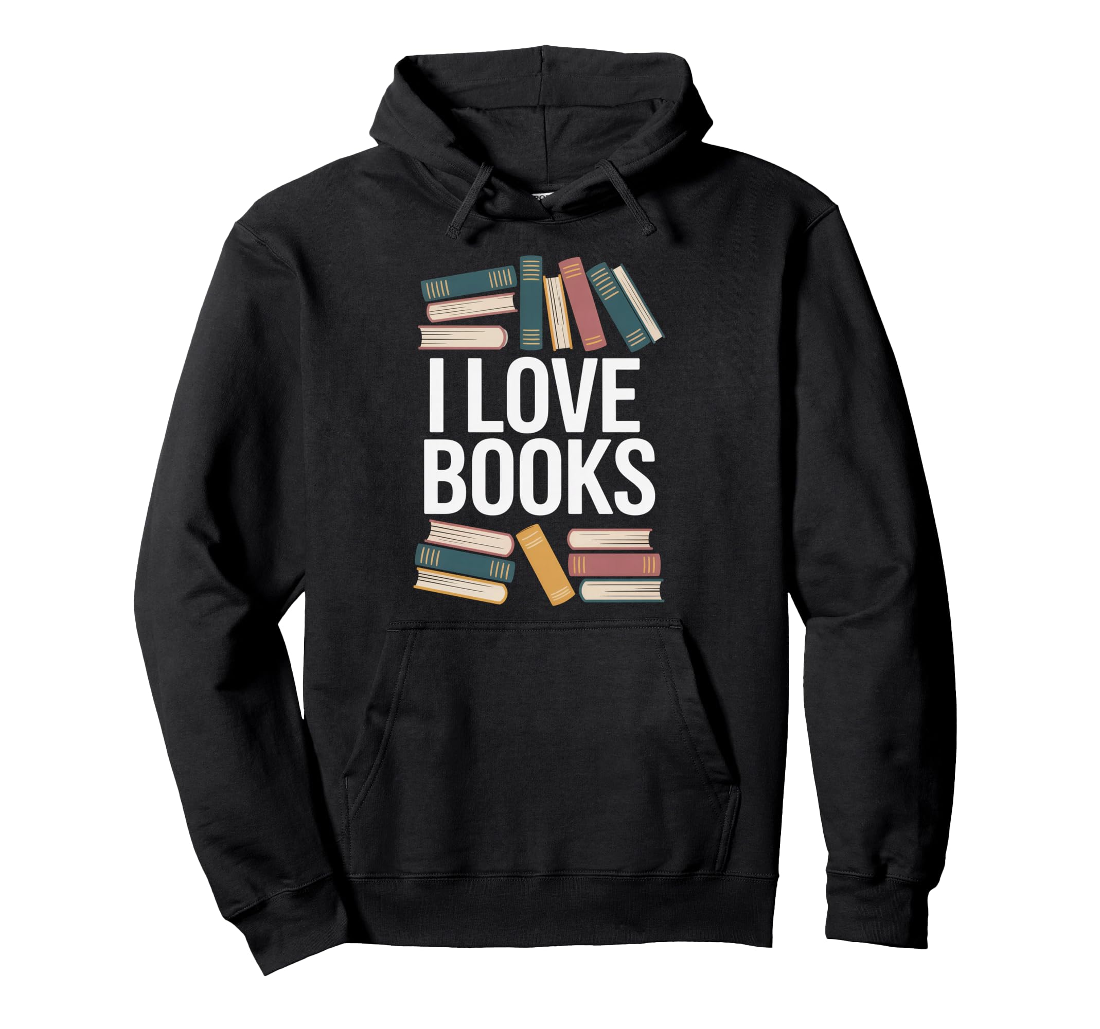 I Love Books Enthusiast Reading Passion Hoodie - Trendy Graphic for Adults - T-Shirt, Sweatshirt, Hoodie