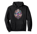 Colorful Crystal Cluster Surrounded Hoodie - Minimalist Print Unisex - T-Shirt, Sweatshirt, Hoodie