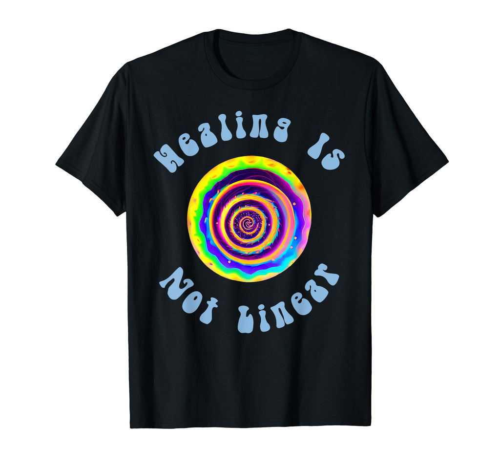 Healing Is Not Linear Mental Health T-Shirt - Novelty Apparel for Adults - T-Shirt, Sweatshirt, Hoodie