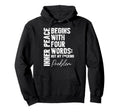 Inspirational Inner Peace Begins Four Words Hoodie - Unique Graphic Unisex - T-Shirt, Sweatshirt, Hoodie
