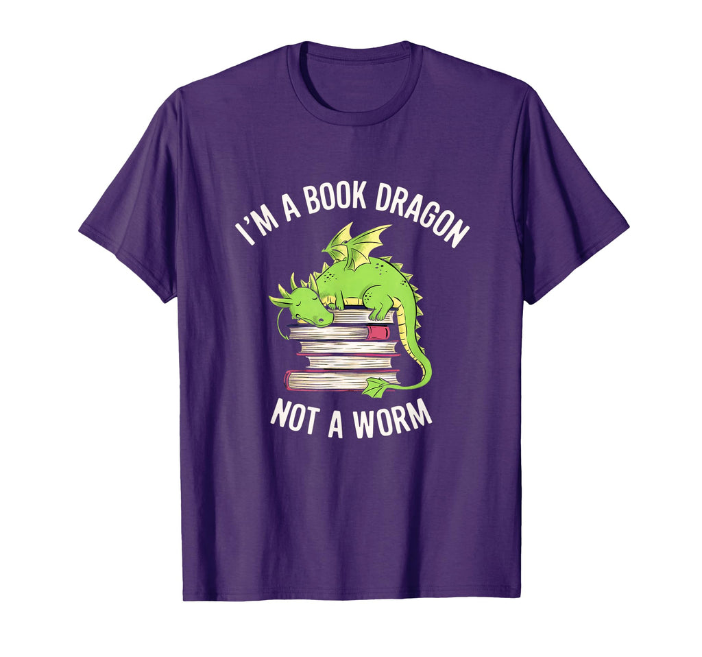 Im Book Dragon Not Worm Funny Reader T-Shirt - Trendy Graphic Unisex - T-Shirt, Sweatshirt, Hoodie