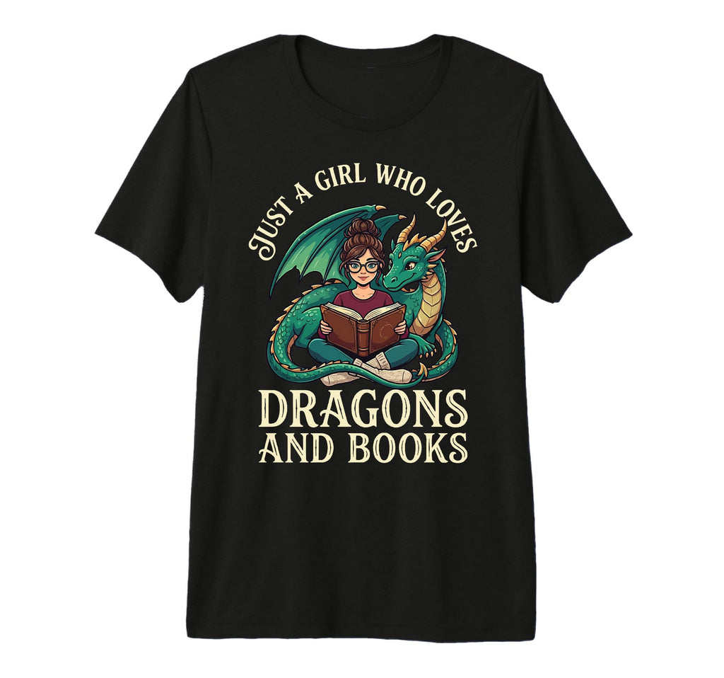 Just Who Loves Dragons And Books Tri T-Shirt - Streetwear Style Unisex - T-Shirt, Sweatshirt, Hoodie