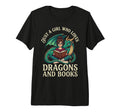 Just Who Loves Dragons And Books Tri T-Shirt - Streetwear Style Unisex - T-Shirt, Sweatshirt, Hoodie