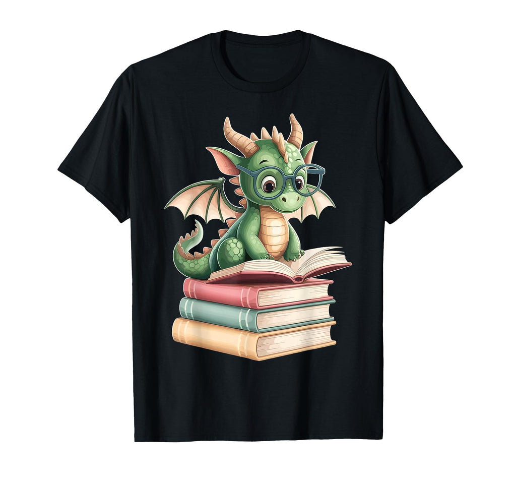 Dragon Reading Book Bookworm T-Shirt - Casual Everyday Wear for Adults - T-Shirt, Sweatshirt, Hoodie