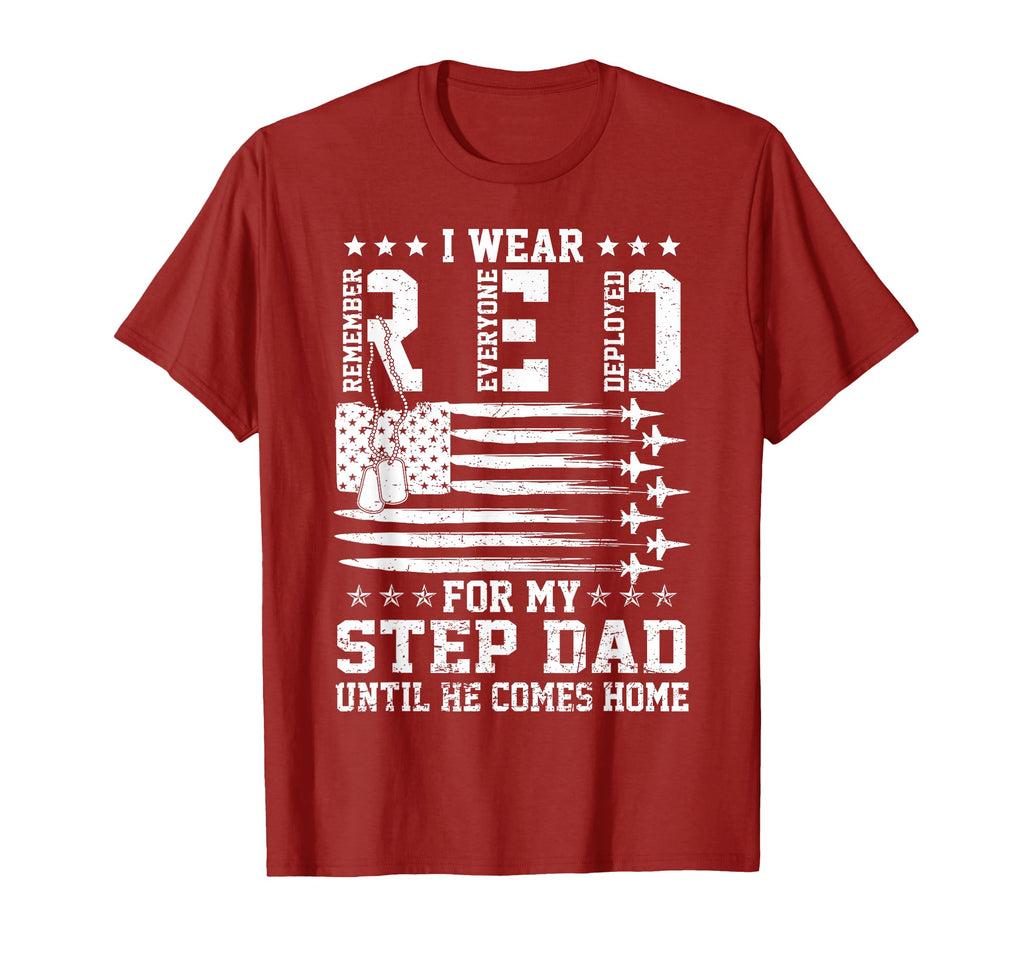 Red Friday My Step Dad Until He T-Shirt - Fun Novelty Design for Adults - T-Shirt, Sweatshirt, Hoodie