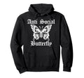 Antisocial Butterfly Introvert Hoodie - Trendy Graphic for Adults - T-Shirt, Sweatshirt, Hoodie